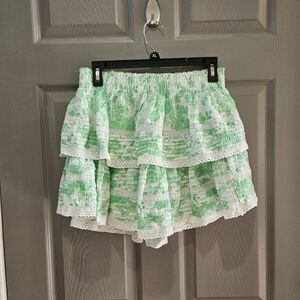 Aerie Mint and White Tiered Skirt Size MED